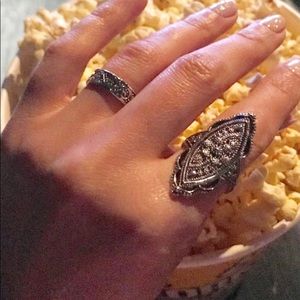 925 Sterling Silver Rope Flower Ring